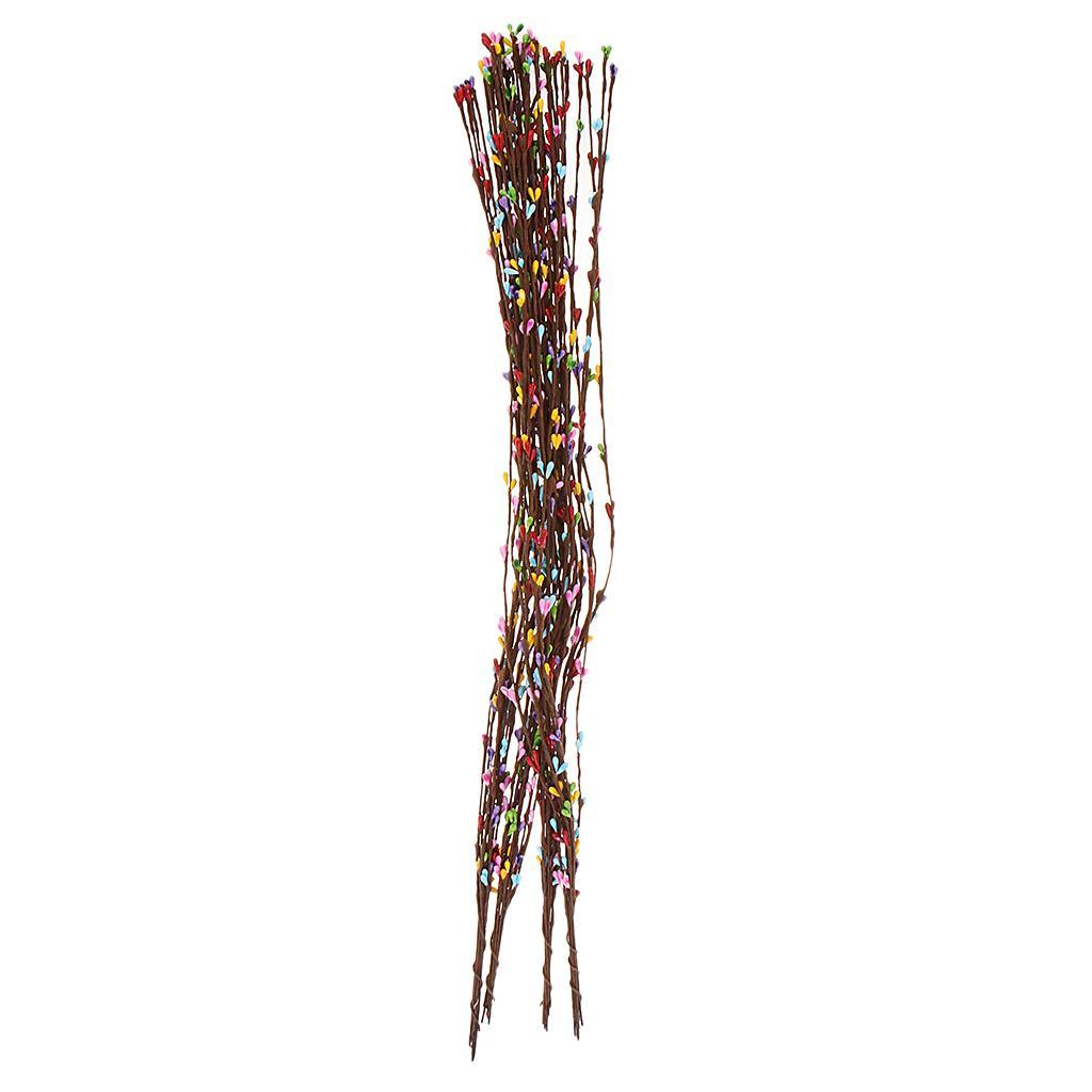 40 Pieces Artificial Pip Berry Garland Primitive Pip Berry Wire Rope Garland Holly Berry Branches DIY Wreath Christmas Holiday Decor 65cm/25.6inch