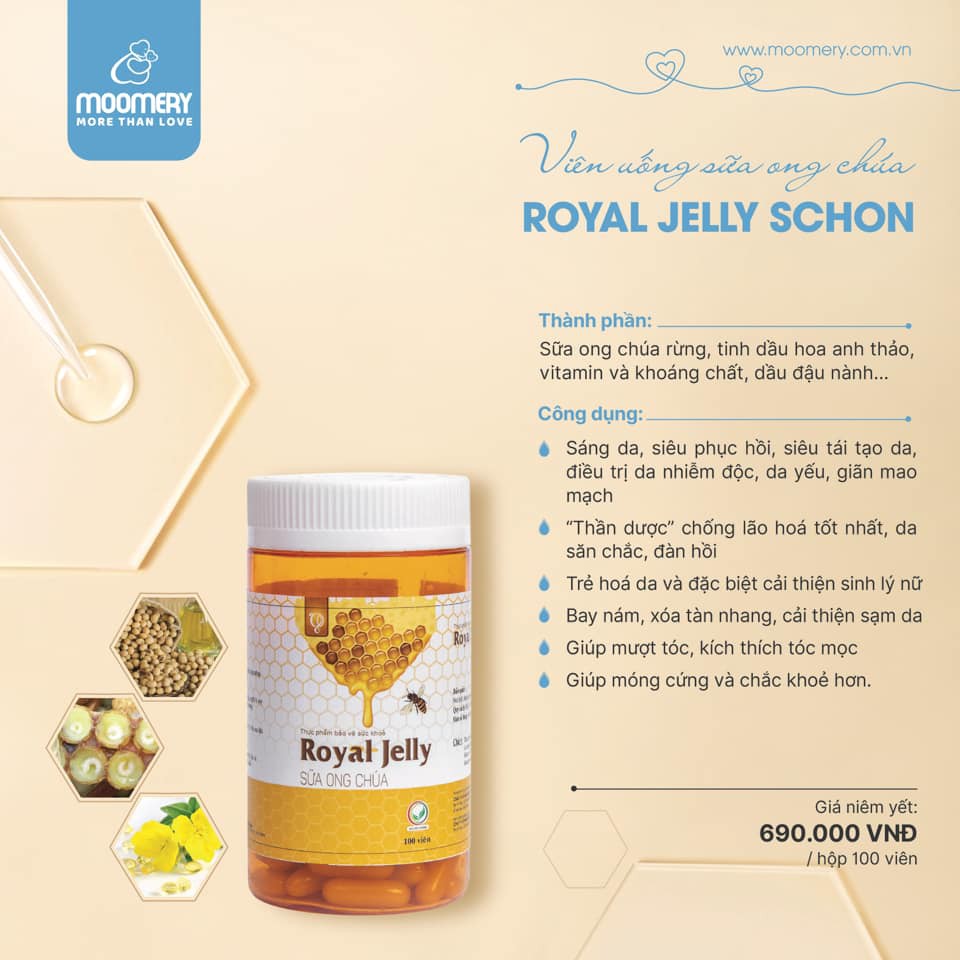 Viên Sữa Ong Chúa Royal Jelly (100vien) - Mờ Nám, Sạm, Thâm