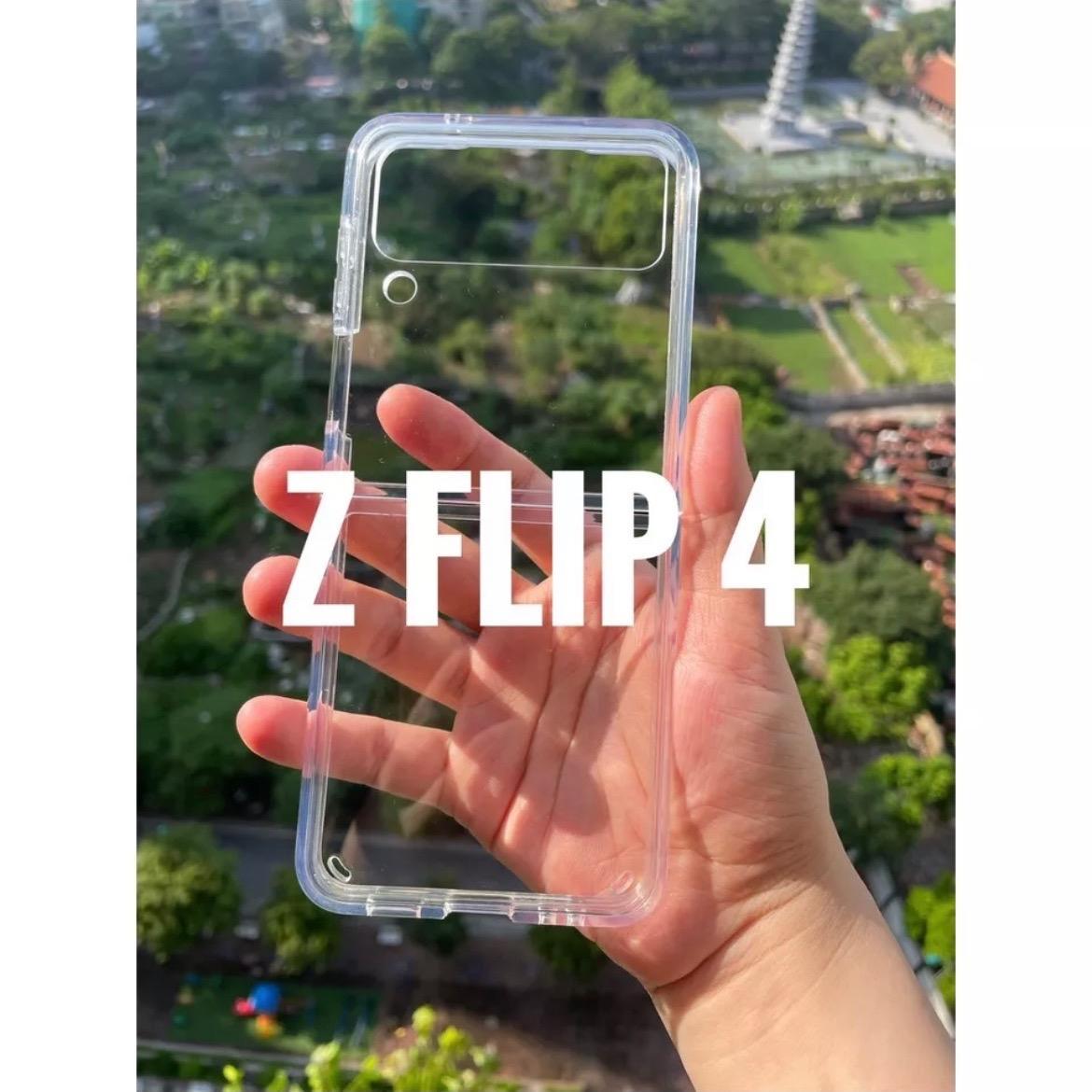 Samsung Z Flip 4 , Z Flip 4 5G lưng cứng viền mềm, trong suốt
