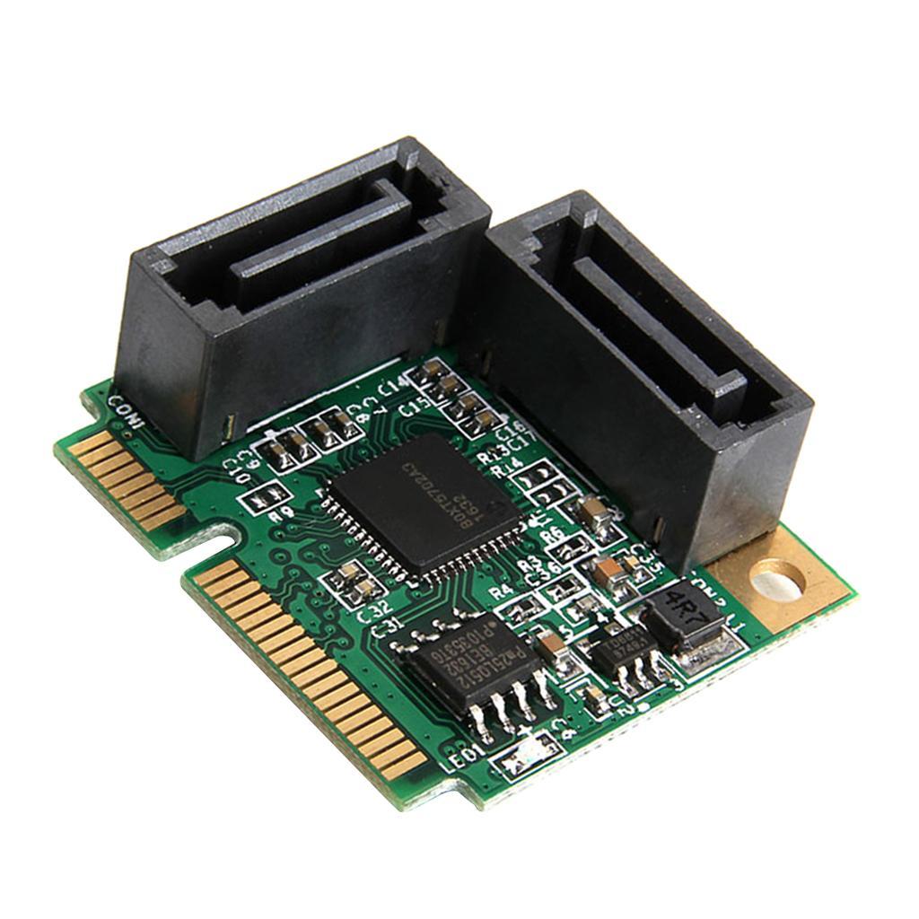 Mini PCIe To Dual Ports 3.0 6Gb/s Expansion Card Adapter