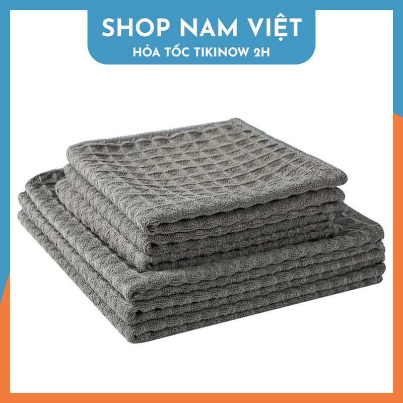 Khăn Vải Cotton Waffle Lau Bếp, Máy Pha Cà Phê, Vật Dụng Quý 