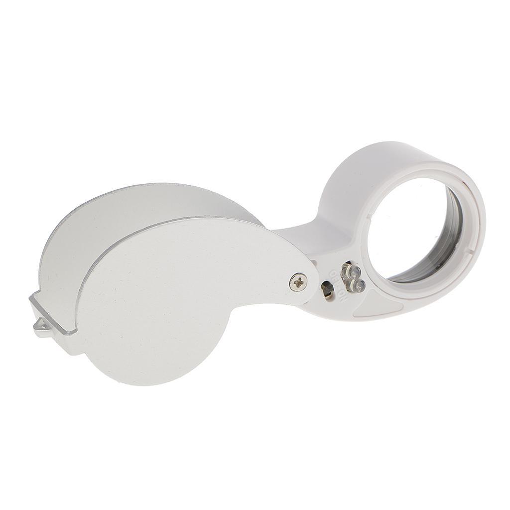 RETRACTABLE POCKET JEWELER'S LOUPE MAGNIFYING EYE GLASS LED LIGHT