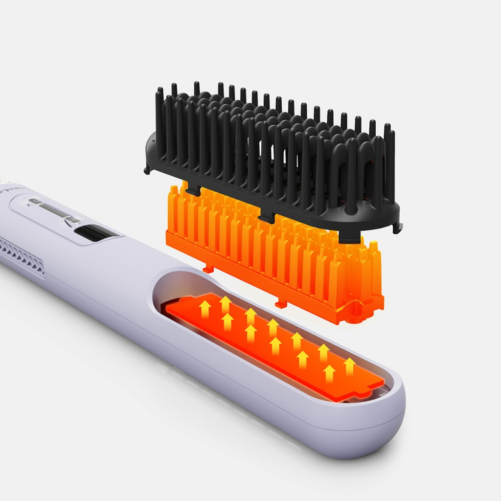 Lược Điện Tạo Kiểu Tóc Ion Âm LocknLock Hair Styling Brush ENA223PUP 43W, Hàng Chính Hãng - JoyMall
