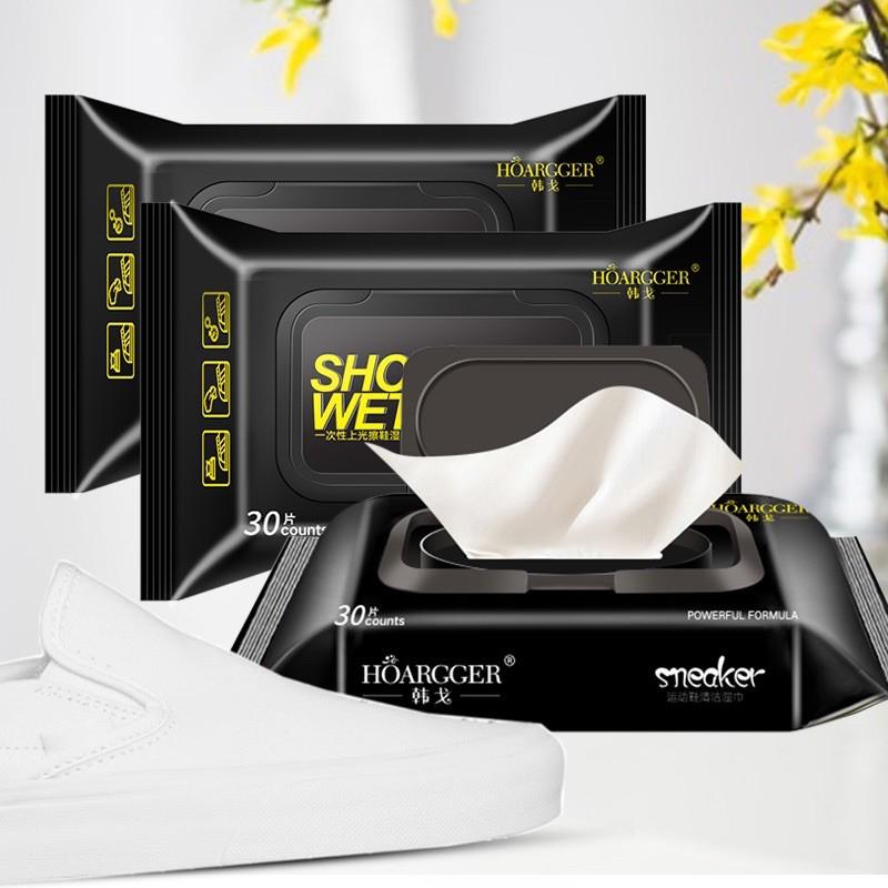 KHĂN GIẤY LAU GIÀY/TÚI SIÊU SẠCH SHOE WET WIPES ĐEN