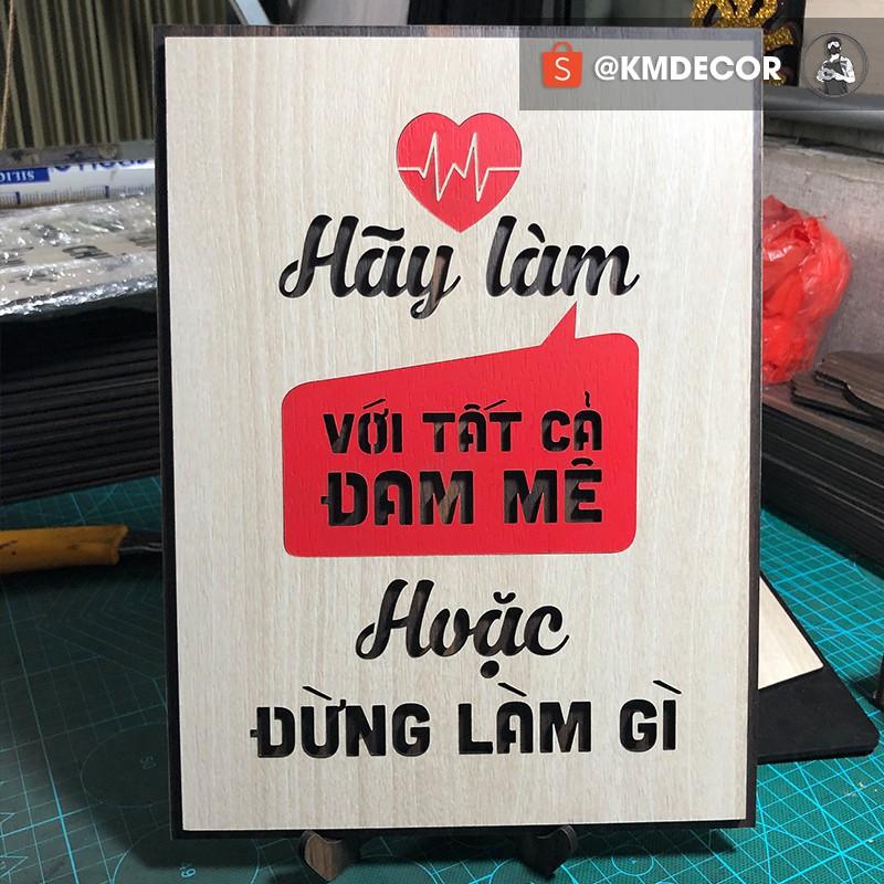 - Mẫu tranh tạo động lực bằng gỗ trang tr