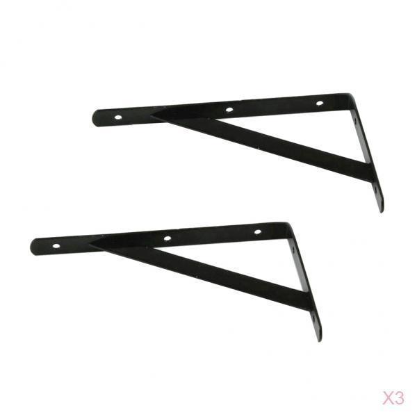 Pack 6PCS  Floating Wall Shelf Bracket Support Holder Wall Rack