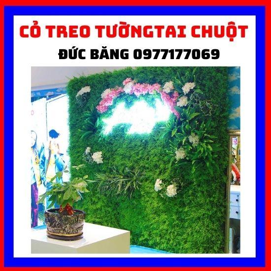 Cỏ treo tường tai chuột kích thước 40cm x60 cm,cỏ dán tường ,cỏ nhựa trang trí ,cỏ giả nhân tạo làm decore