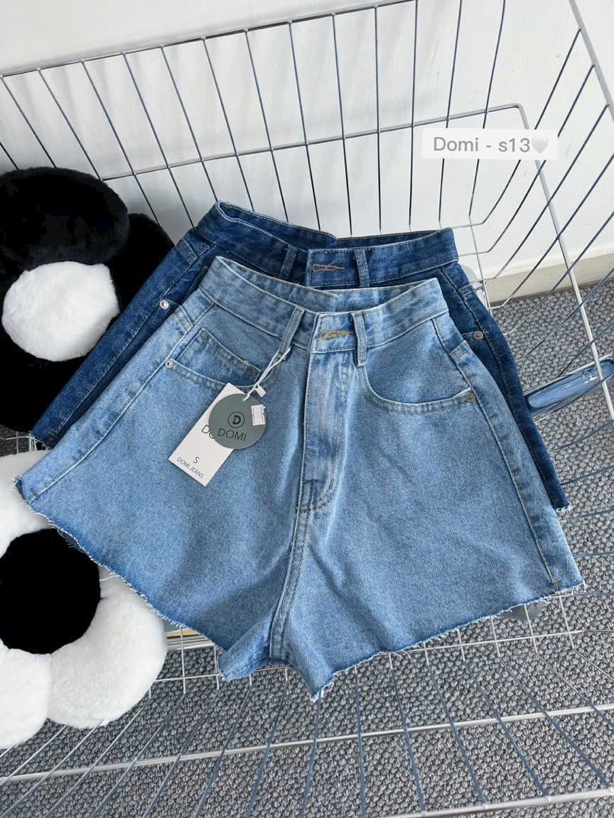 Quần Short Jean Nữ Trơn Lưng Cao Tôn Dáng - Quần Đùi Nữ Chất Jean Co Giãn S13