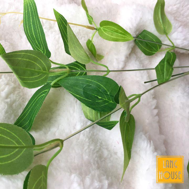Hoa Giả Hoa Lụa - CÀNH LAN DƯƠNG XANH Loại 1 Giống Thật