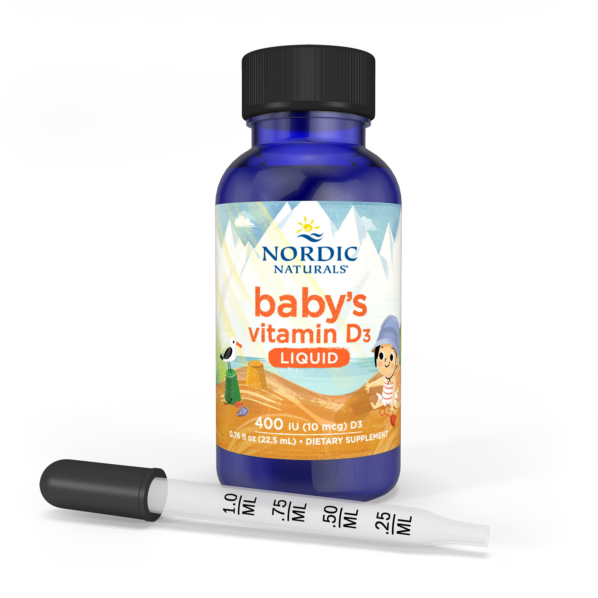 Syro Baby Vitamin D3 Nordic Naturals, Vitamin D3 tự nhiên cho bé, 400IU, lọ 22.5ml - Hàng Chính Hãng