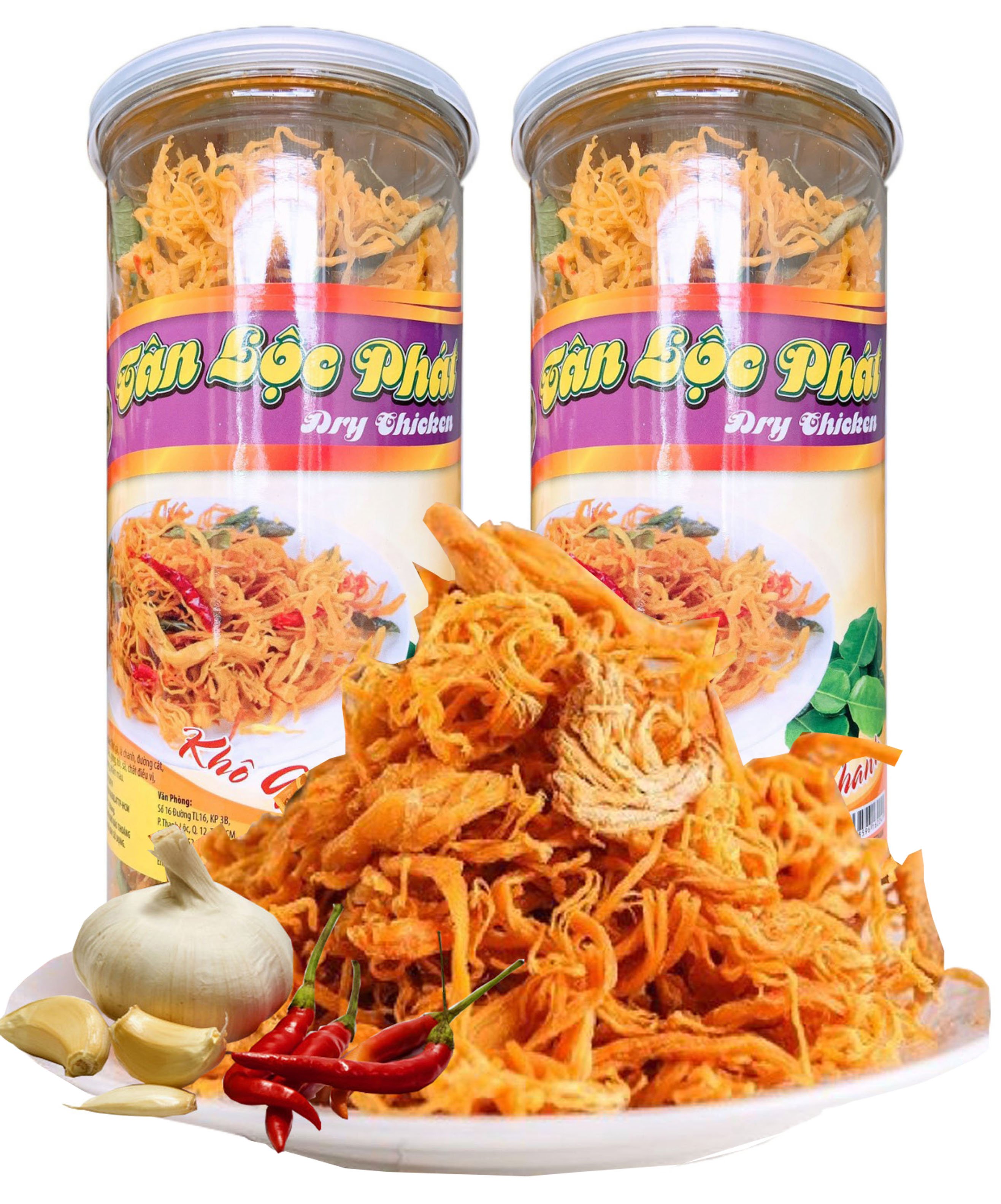 KHÔ GÀ BƠ TỎI SIÊU CHẤT LƯỢNG THƯƠNG HIỆU TÂN LỘC PHÁT - MỖI HỘP 300G