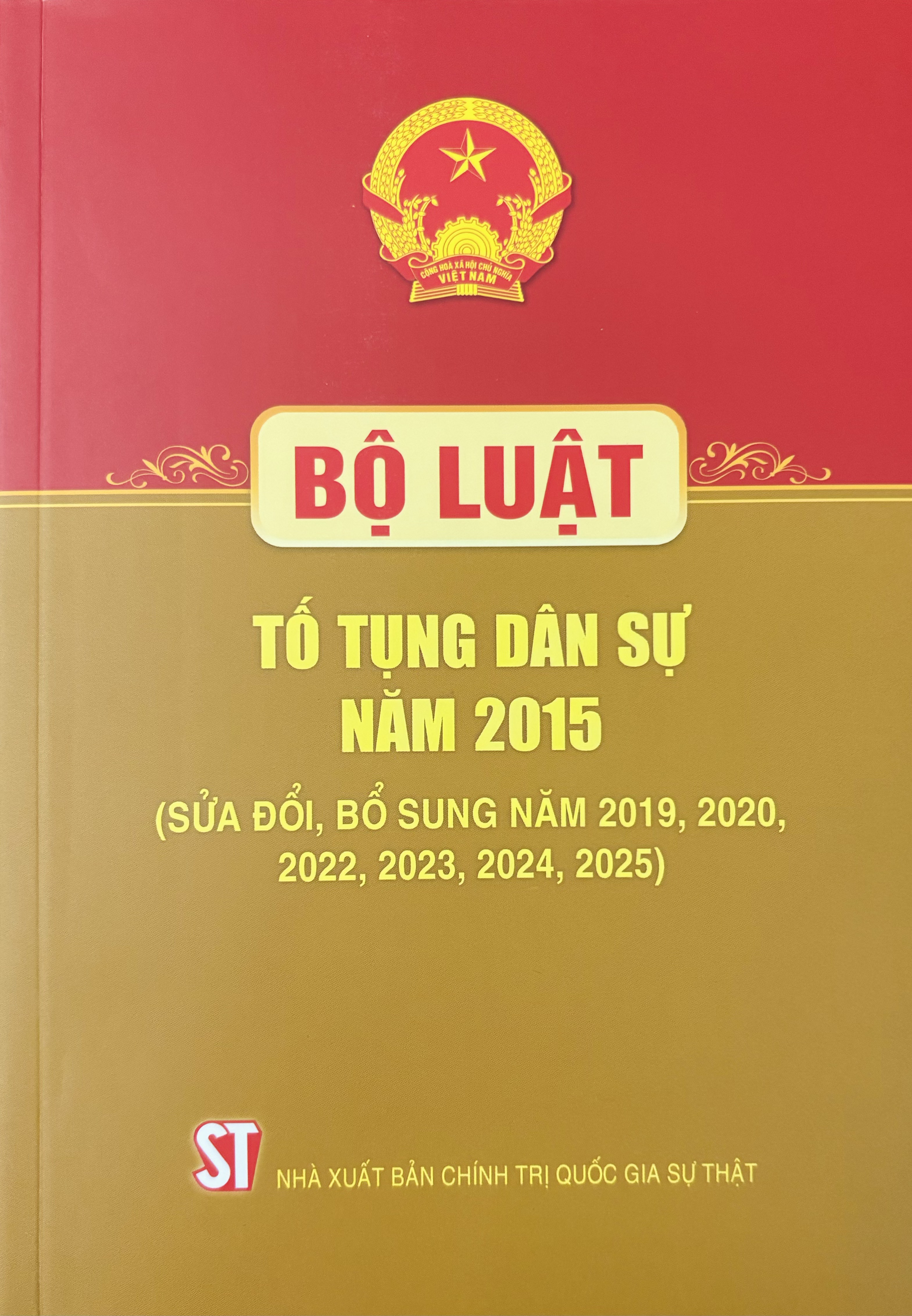 Bộ Luật Tố Tụng Dân Sự năm 2015 (Sửa Đổi, Bổ Sung năm 2019, 2020, 2022, 2023, 2024, 2025)