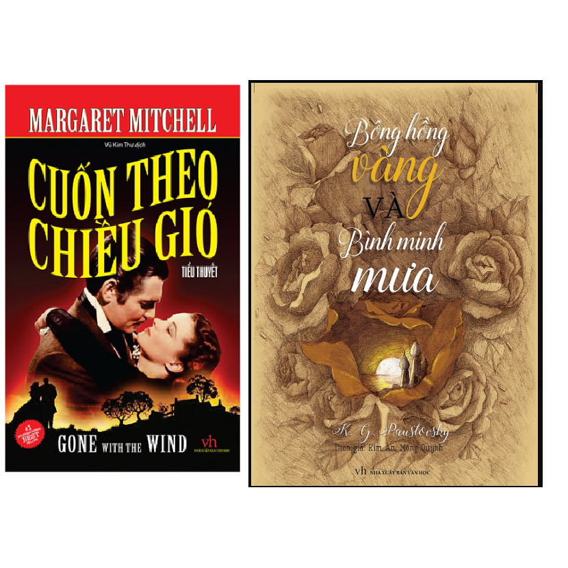 Combo Bông Hồng Vàng Và Bình Minh Mưa+Cuốn Theo Chiều Gió (Tiểu Thuyết)