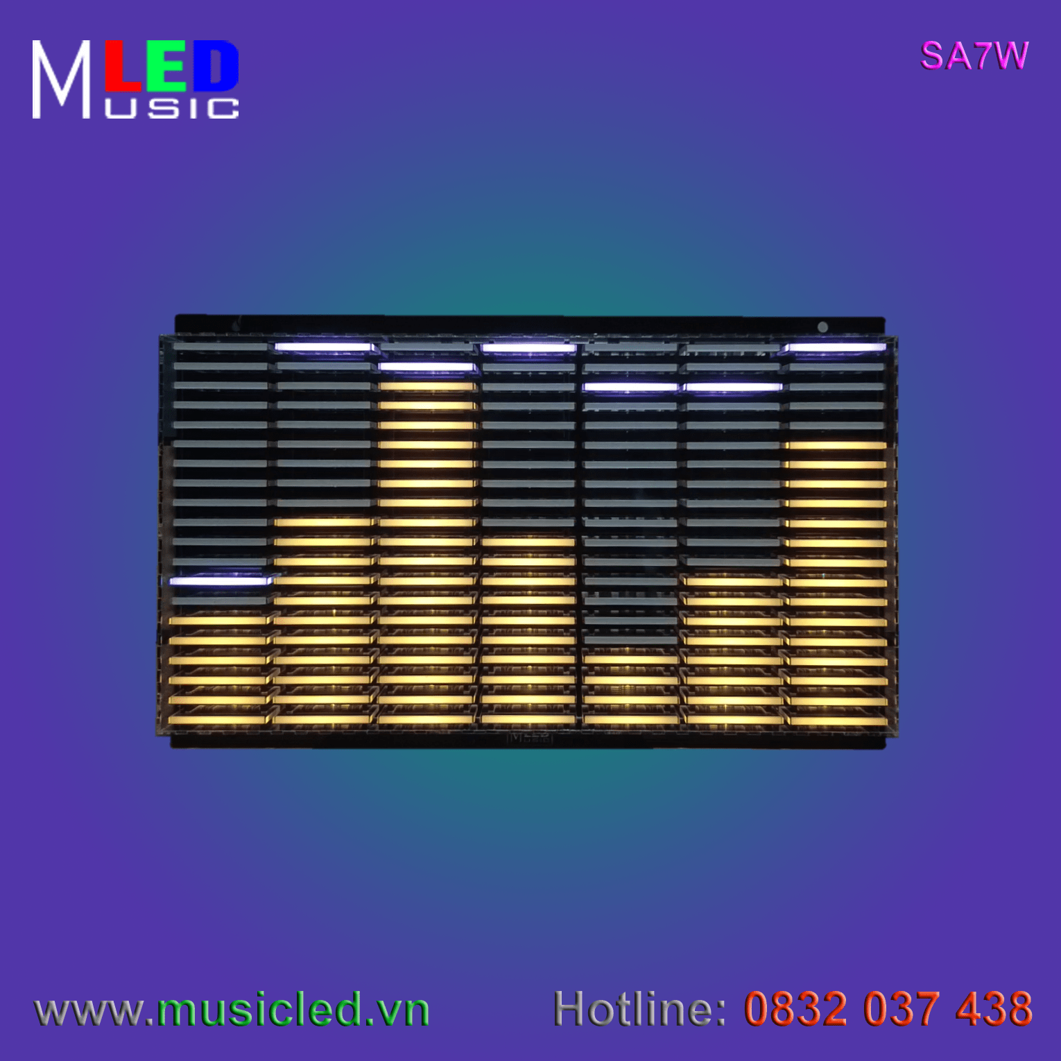 Dàn đèn Music LED nháy theo tần số nhạc 7 cột treo tường