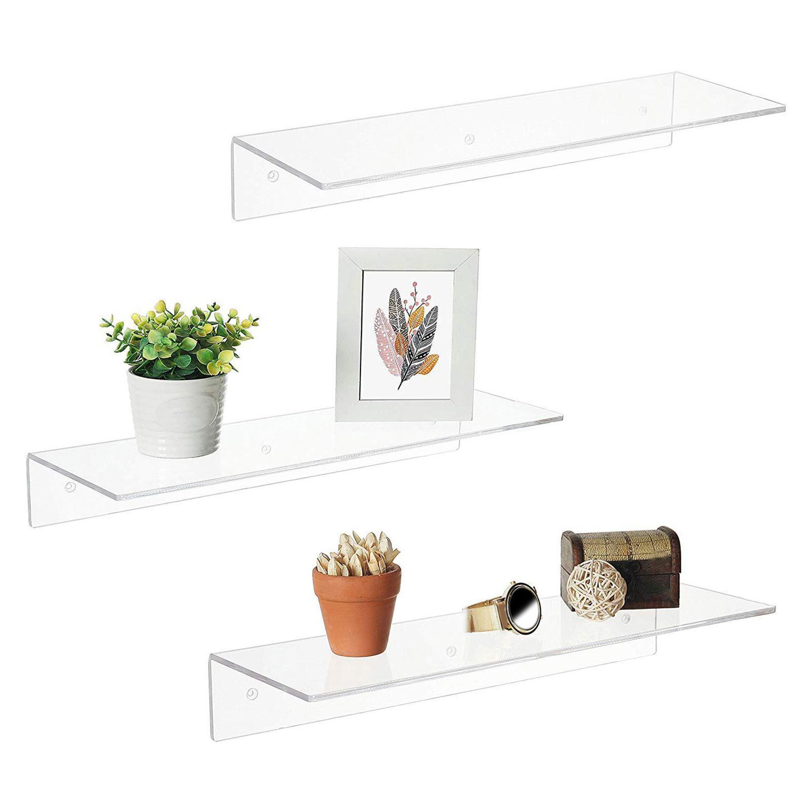 Acrylic Storage Shelf Book Shelf Holder Decoration for Bathroom Home Office