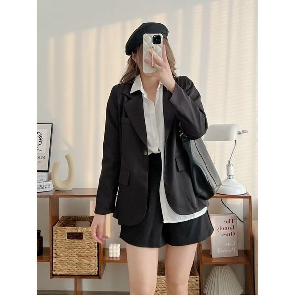 Áo Blazer 2 lớp có đệm vai - ảnh thật 5 màu