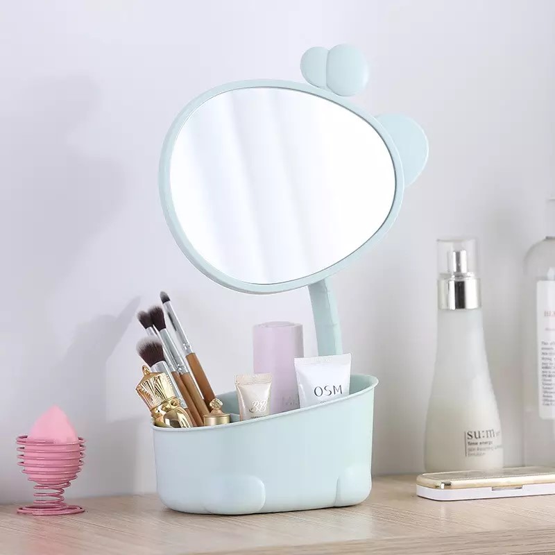 Hộp đựng mỹ phẩm có gương tai mèo HT721 - Giao Ngẫu Nhiên