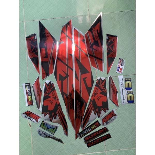 Tem raider - satria king drag đỏ đen crom