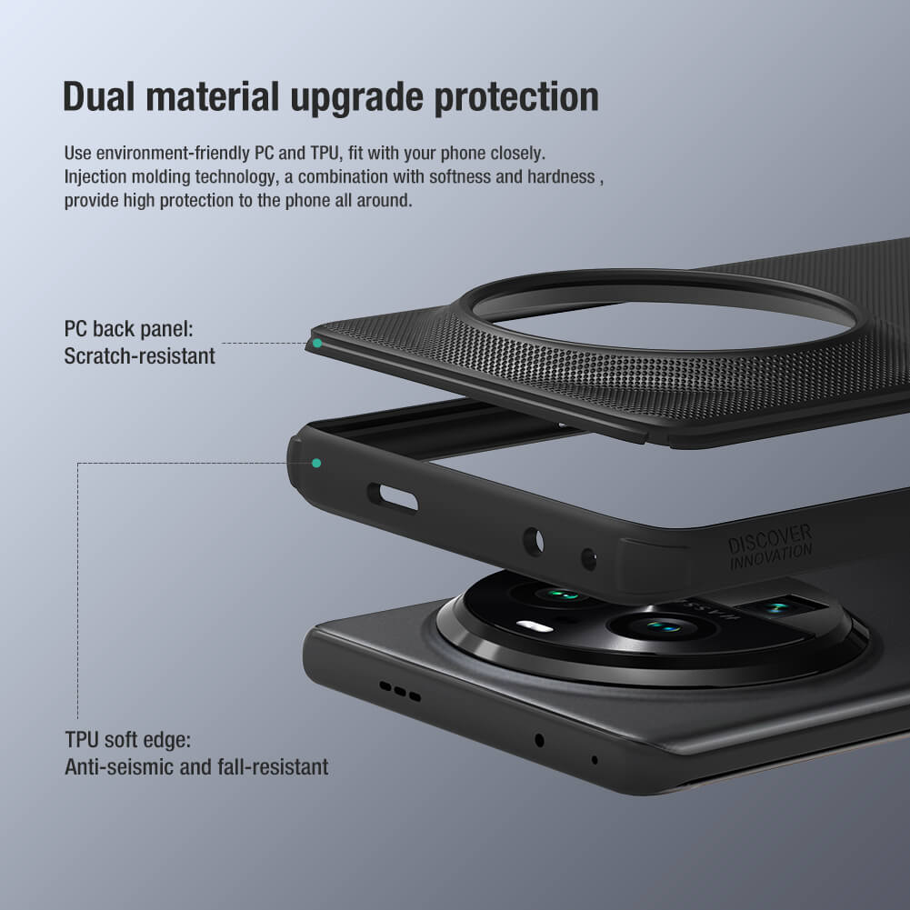 Ốp lưng dành cho Find X6 Pro cao cấp Nillkin Frosted Shield Pro - Hàng nhập khẩu