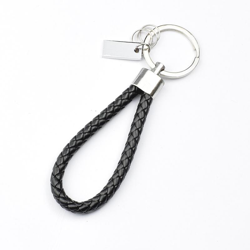 Vòng chìa khóa da bện với vòng chìa khóa bằng thép không gỉ, carabiner và móc vít lý tưởng cho chìa khóa xe hơi - dành cho nam và nữ