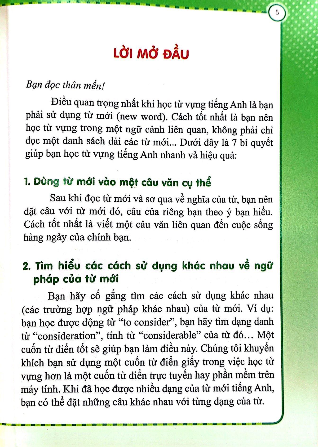 3500 Từ Vựng Tiếng Anh Theo Chủ Đề - Sách Màu