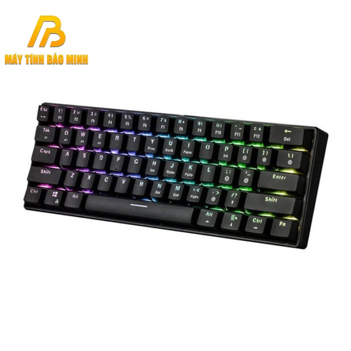 (Tặng Keycap Sao Vàng) Bàn Phím Cơ Gaming Bluetooth E-Dra EK361W Màu Đen - Hàng chính hãng