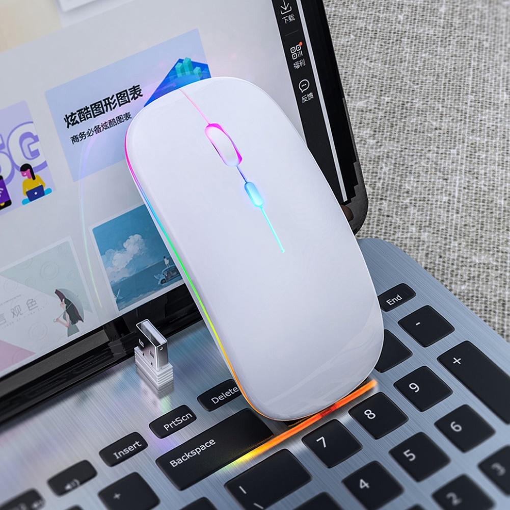 Chuột quang chơi game không dây kết nối Bluetooth 2.4G có đèn LED