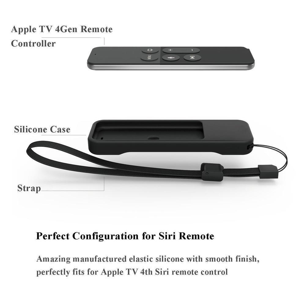 Trường hợp điều khiển từ xa silicon cho Apple TV 4K Bộ điều khiển Siri Bộ điều khiển SIRI