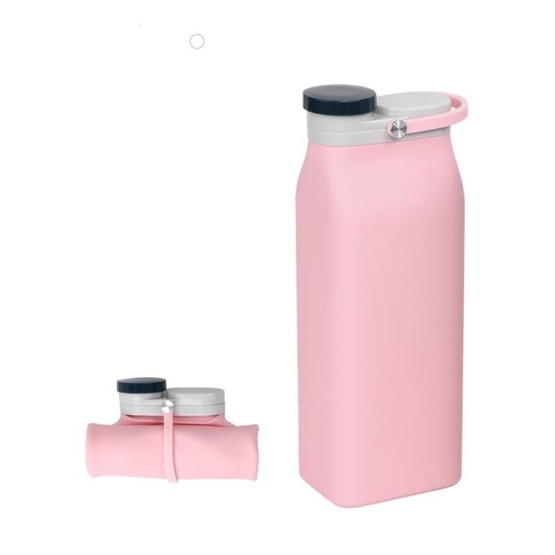 600ml Collapsible Silicone Drink Water Bottle Folding Kettle Cup Travel Sports Drink Water Bottle Kettle Outdoor