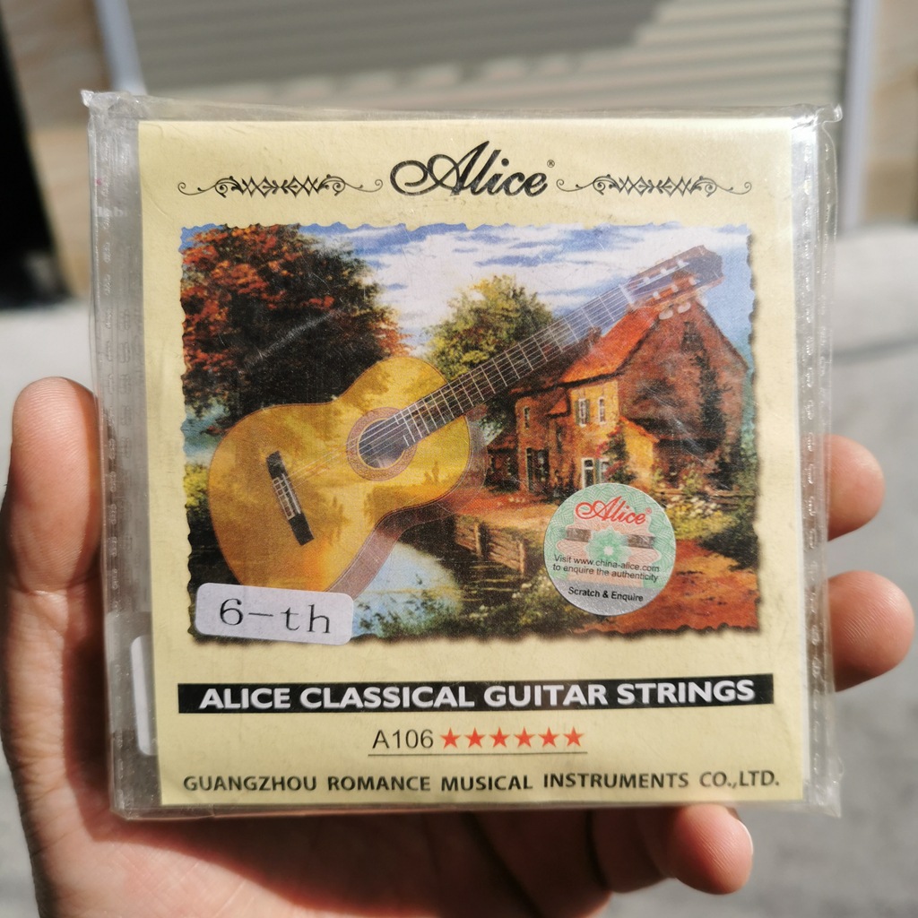 Dây Nylong Lẻ Dùng Cho Đàn Guitar Classic I Dây Lẻ Đàn Guitar Classic I Dây nilong mềm bấm không đau tay Alice 106