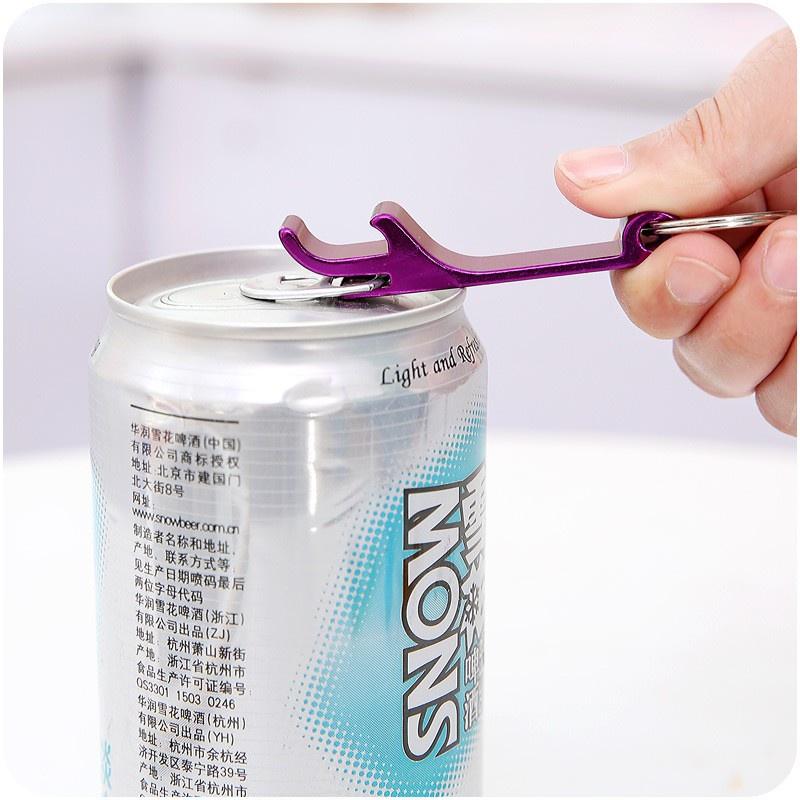 1pc Creative Multi - functional Colorful Opener Portable Key Holder Beverage Beer Bottle Opener