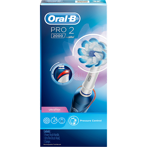 Bàn chải điện Oral-B Pro 2 2000 UltraThin - Hàng chính hãng