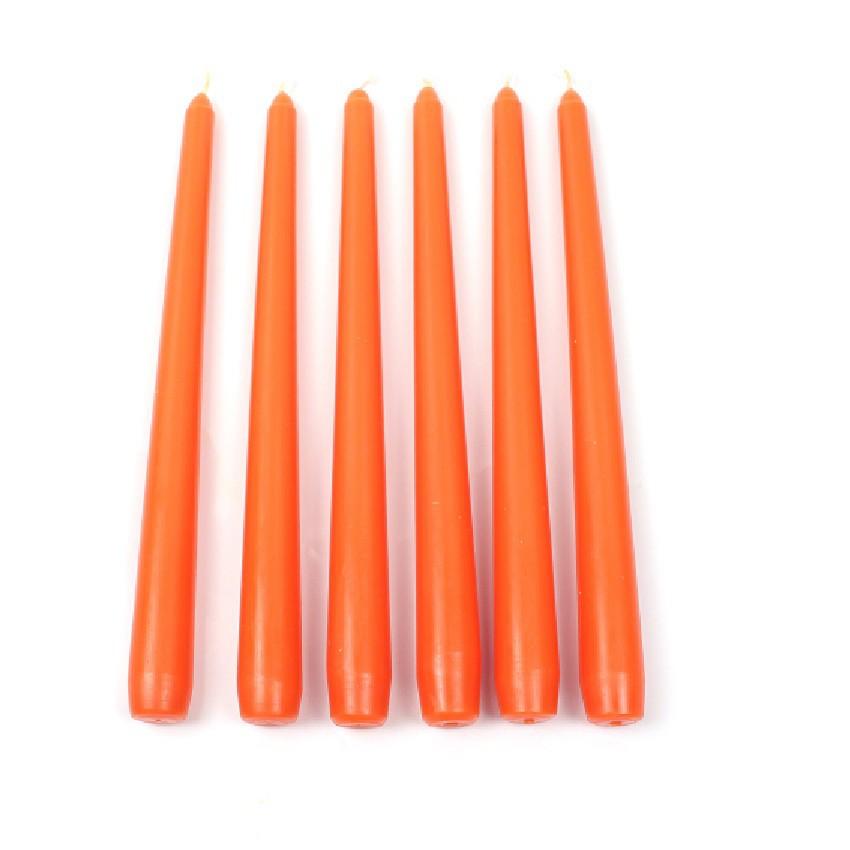 Hộp 6 cây nến thơm taper Quang Minh Candle FTRAMART EDC2331 25 cm (Cam bí ngô)