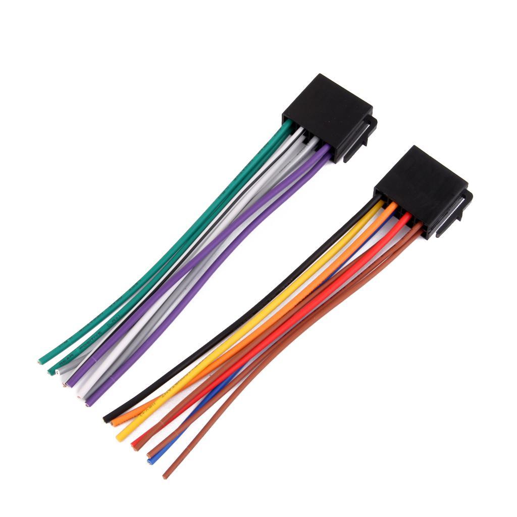 10X 2Pcs Radio Audio Stereo Install Car Wire Wiring Harness Cable for