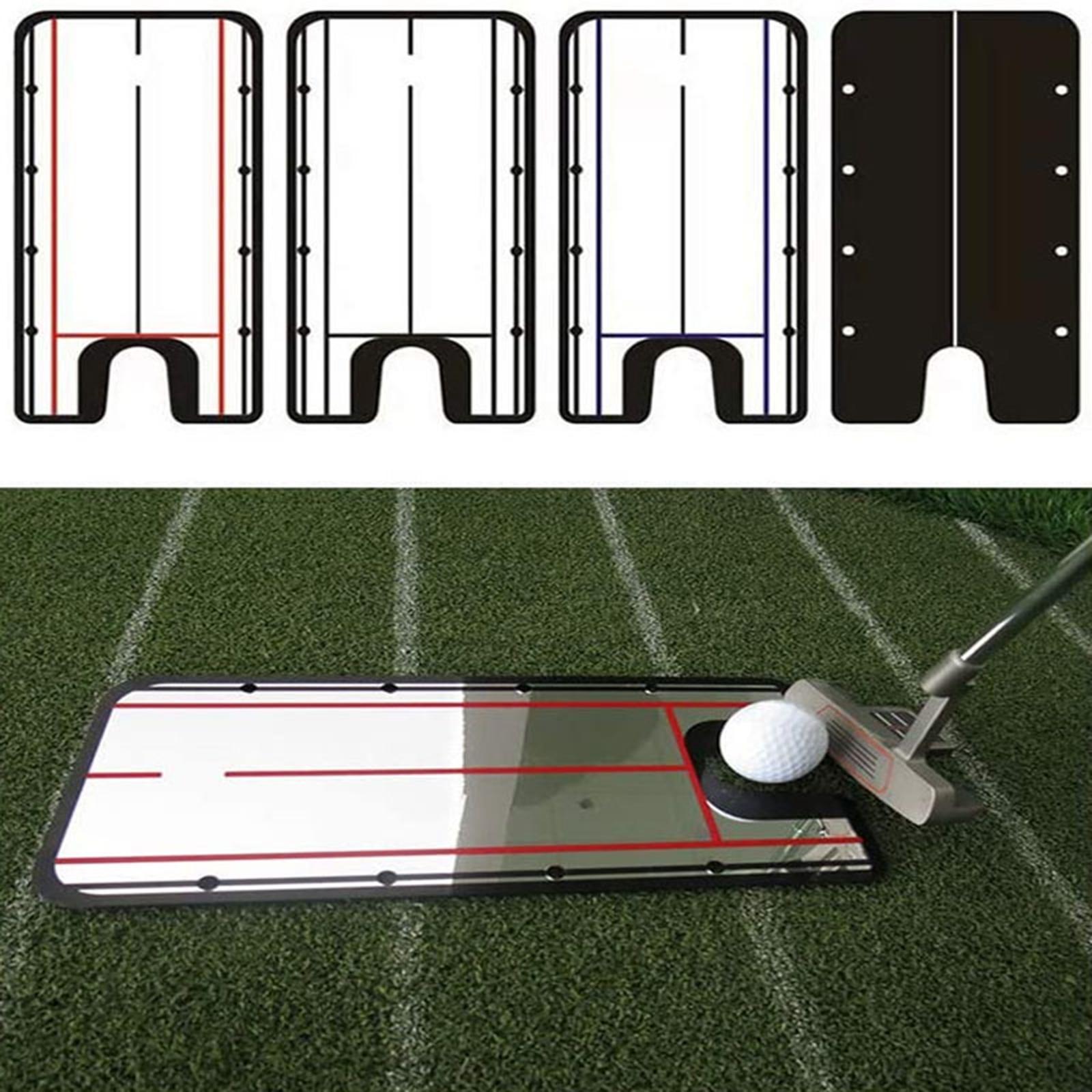 Golf Putting Alignment Mirror Golf Putting Practice Acrylic Golf Putting Trainer Golf Putting Training Aid for Indoor Outdoor