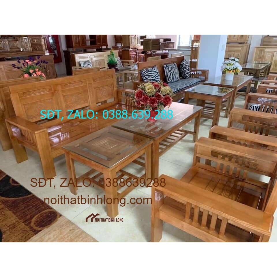 Bộ bàn ghế gỗ sồi Mỹ phòng khách
