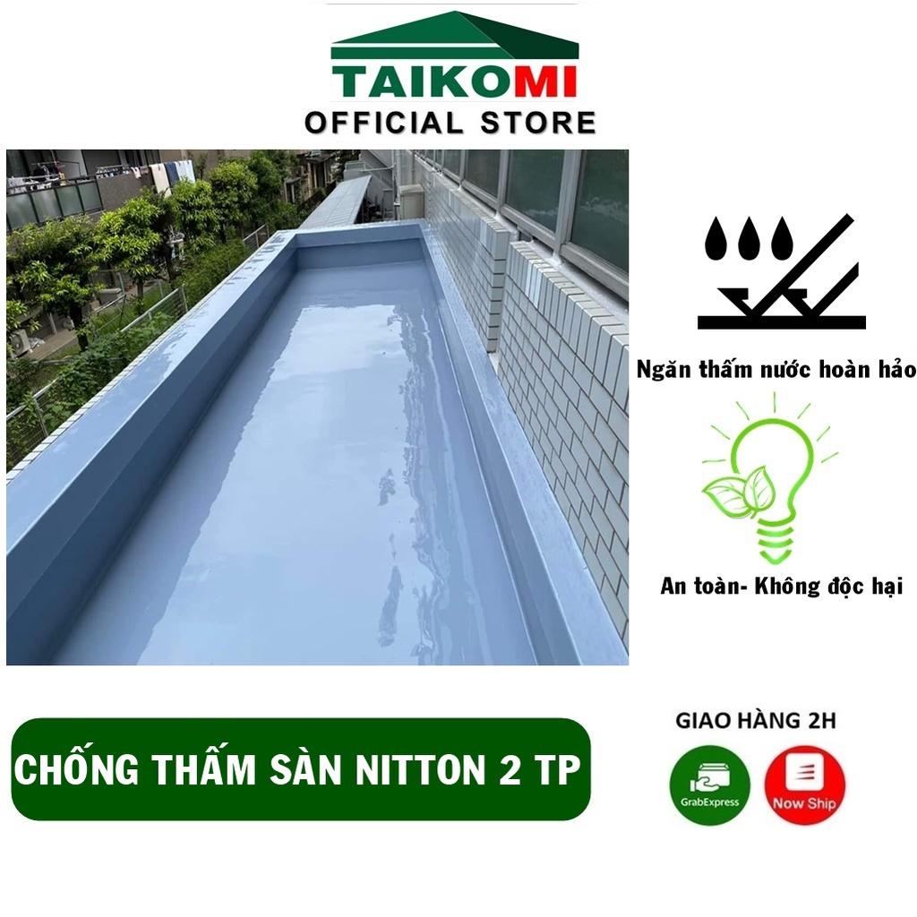 Keo Chống Thấm 2 Thành Phần Nitton Taikomi 18L - Ngăn thấm nước cho bề mặt bê tông, xi măng cát