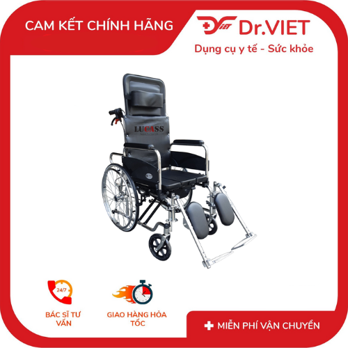 Xe Lăn Đa Năng Có Bô Ngả Nằm, Chống Lật Lucass X-767B