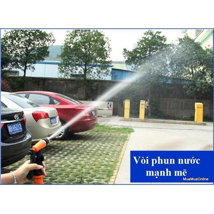 Bộ Máy Bơm Rửa Xe Mini Nguồn 12V Dùng Cho Ô Tô Tăng Áp Lực Nước Cực Mạnh