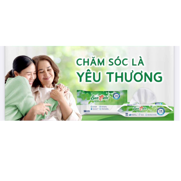 Combo 6 khăn ướt Sunmate (gói 50 miếng)