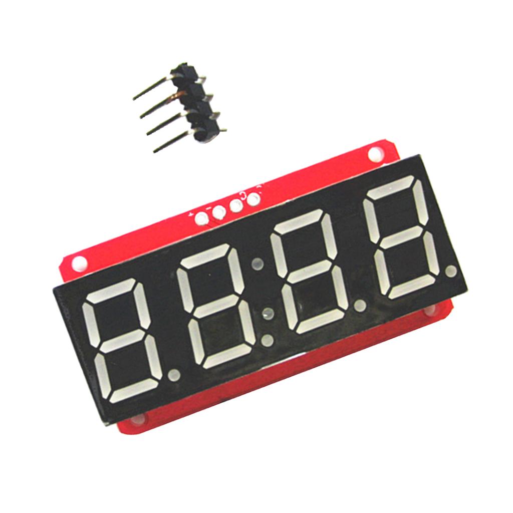 4 Digit 7-Segment 0.56'' LED Display Module Clock HT16K33 I2C for ,Pack Of 6