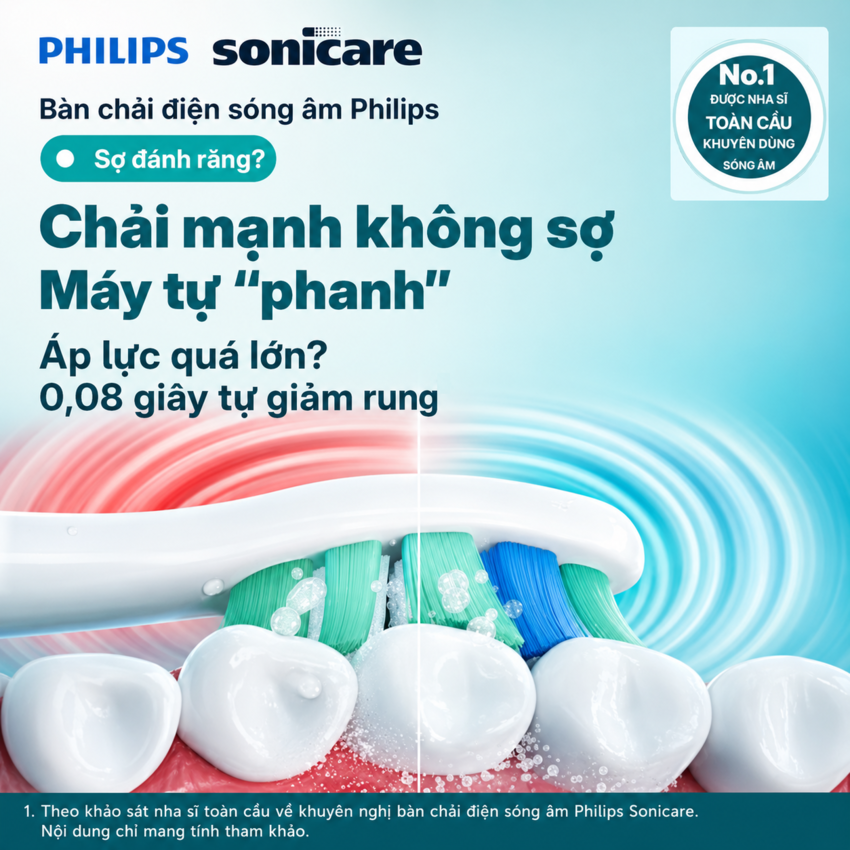 Bàn chải đánh răng điện thương hiệu Hà Lan cao cấp Philips DiamondClean Series 1 HX5070 - Hàng nhập khẩu