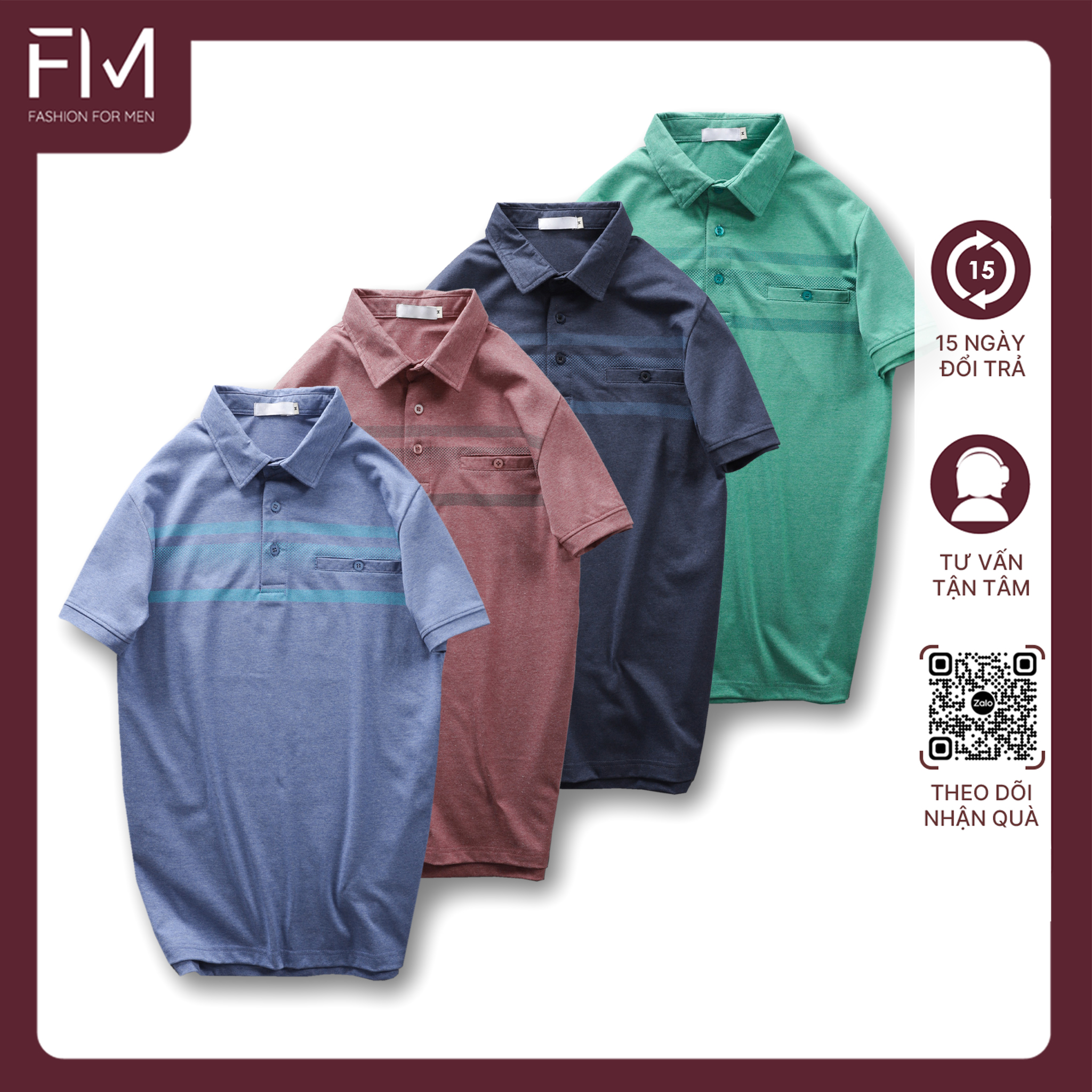 Áo thun polo thời trang nam phong cách trẻ trung, lịch lãm - FORMEN SHOP - FMPS191