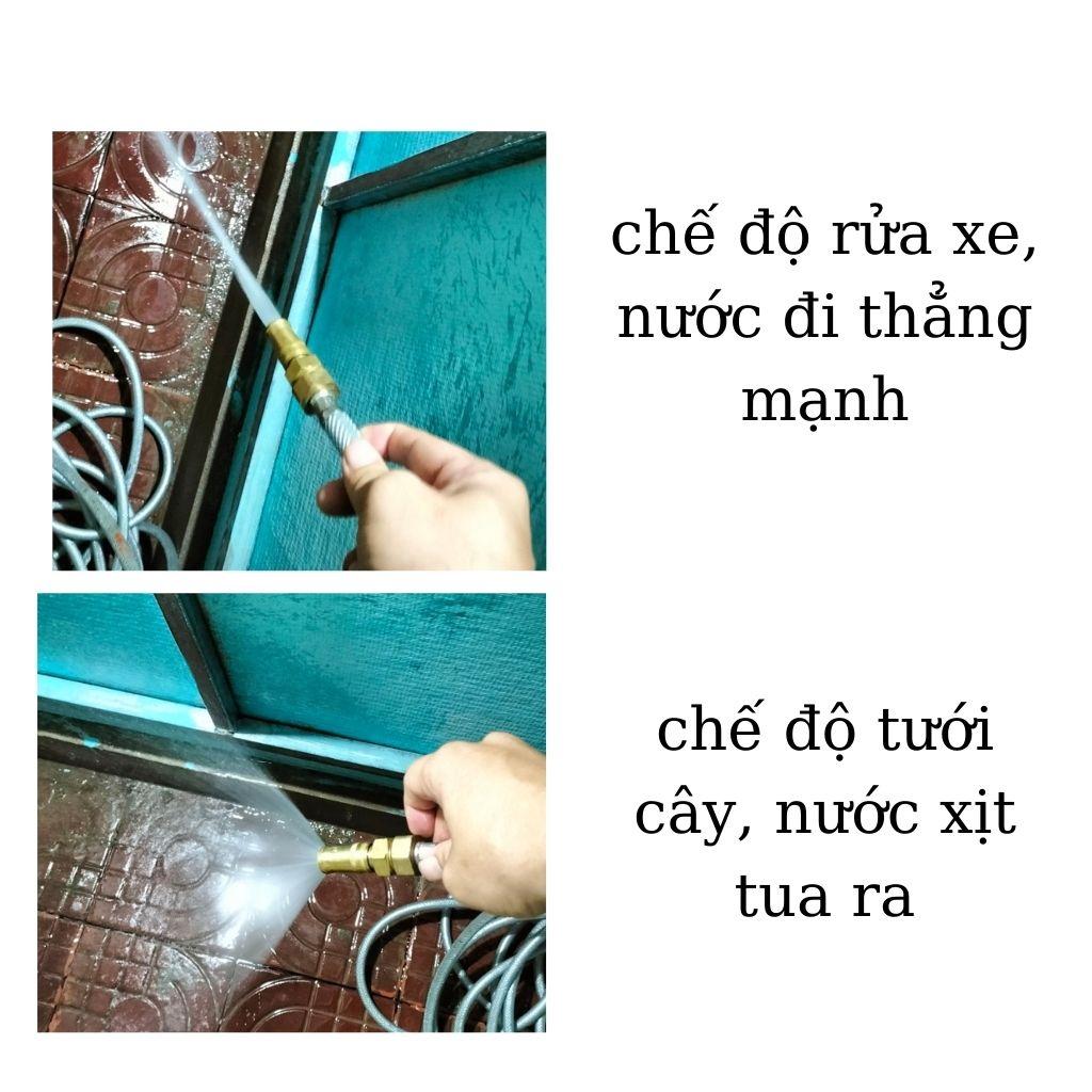 Vòi rửa xe đa năng tăng áp nước, có dây 5m để rửa xe, tưới cây.