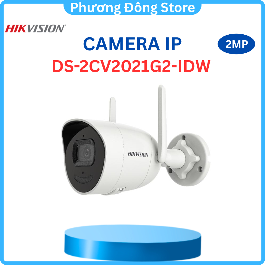 Camera Hikvision IP Wifi Ngoài Trời DS-2CV2021G2-IDW Đàm Thoại 2 Chiều - Hàng chính hãng