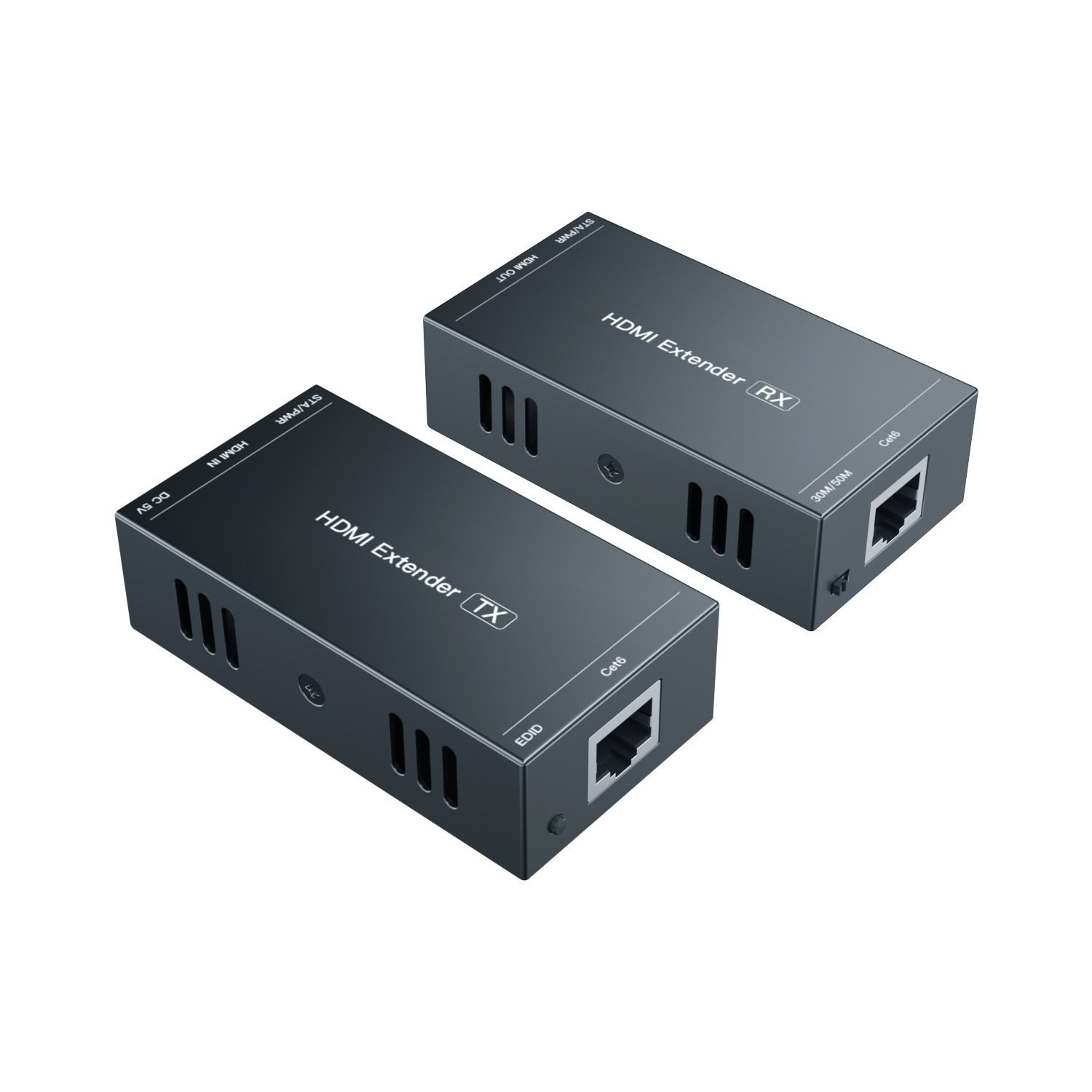 Bộ thu phát PW-HT202P(POC) 60M HD Extender 1080p 3D có bộ chuyển đổi Ethernet Cat 5e / 6 RJ45