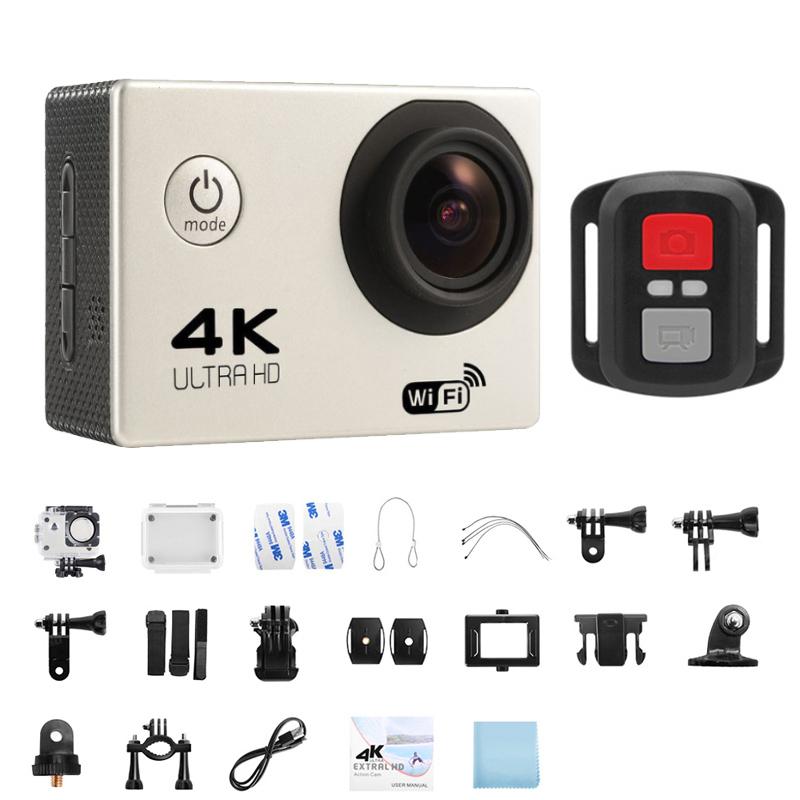 Camera hành động Ultra HD 4K/30fps WiFi 2.0 inch 170D Mũ bảo hiểm chống nước dưới nước Ghi hình Camera thể thao Cam