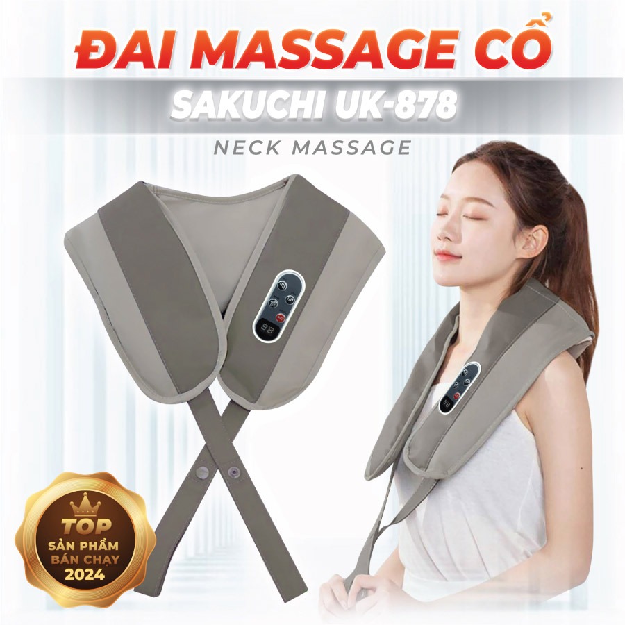 Đai Massage Cổ Vai Gáy Sakuchi UK-878 Được Trang Bị Đến 20 Mức Độ Massage Đáp Ứng Mọi Nhu Cầu Của Người Sử Dụng