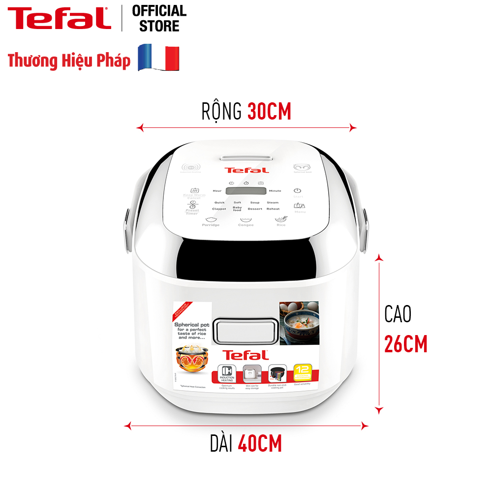 NỒI CƠM ĐIỆN TỪ IH NIÊU TEFAL 0.7L RK604165 - HÀNG NHẬP KHẨU