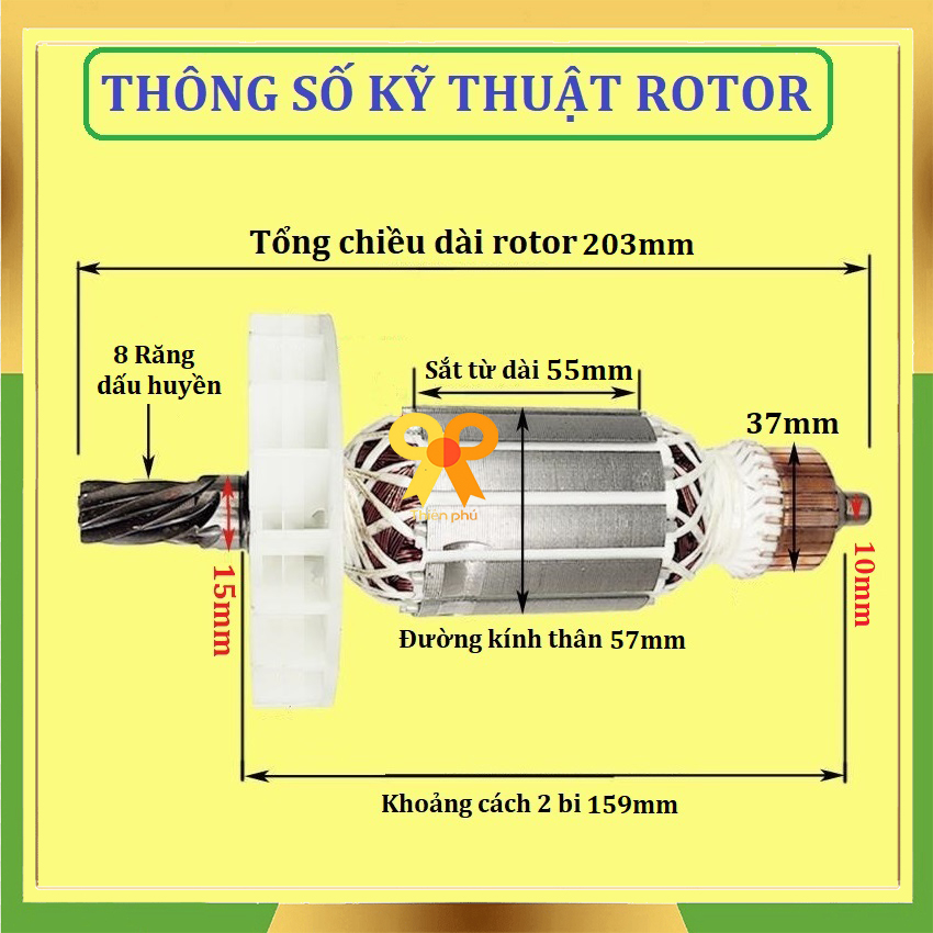 Rotor máy cắt sắt cho CROWN 15194
